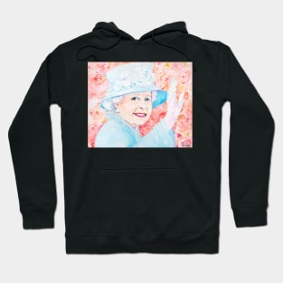 Queen Elizabeth In Roses Hoodie